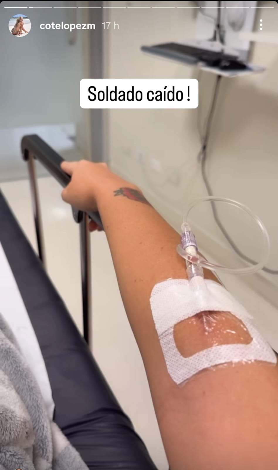 Coté López desde la clínica  - redes sociales