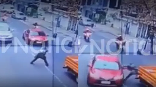El vehículo no se detuvo pese a la advertencia policial, Captura