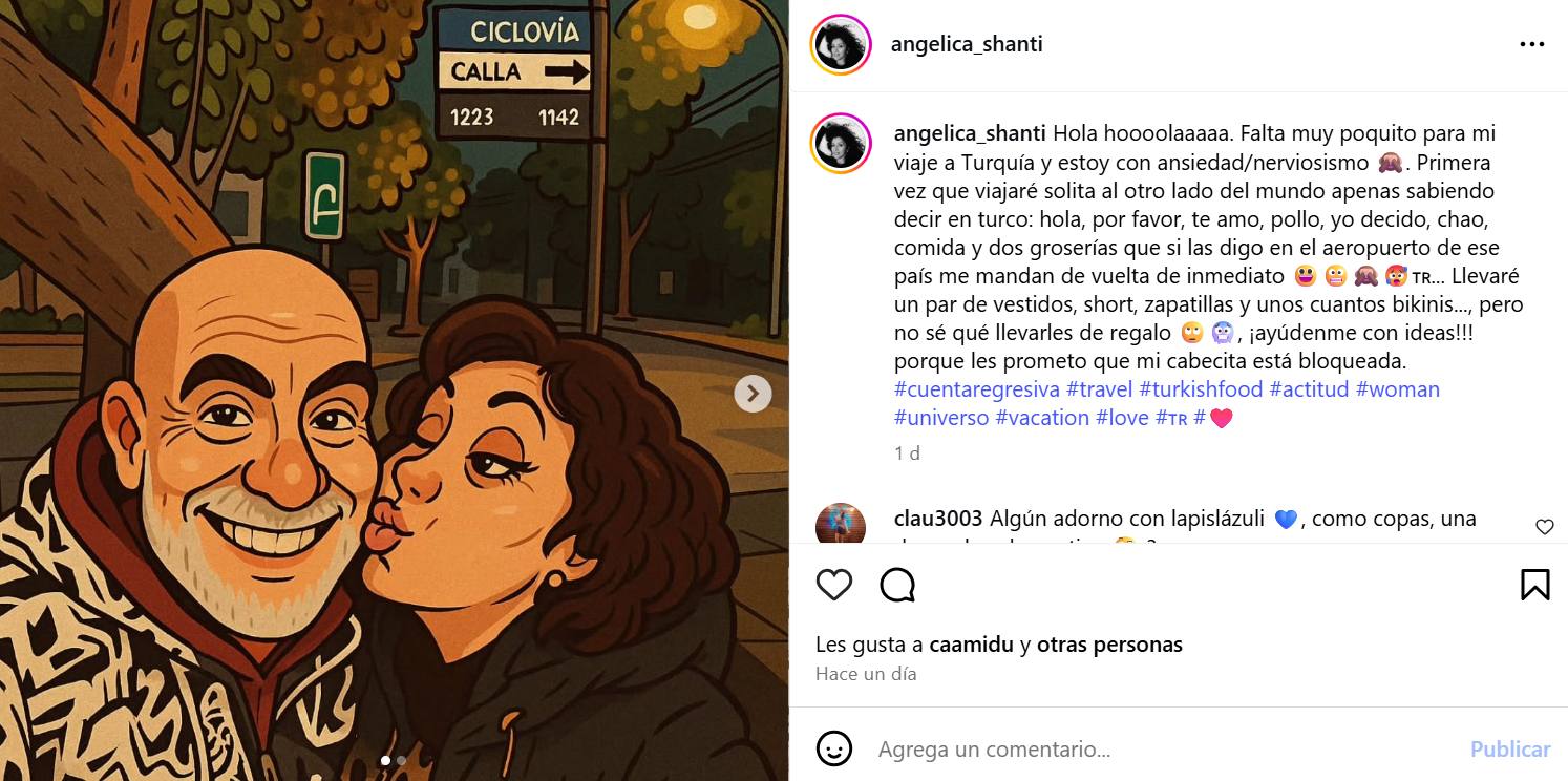 Publicación de Angélica Sepúlveda - Captura de pantalla