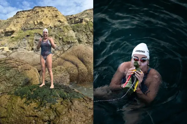 Bárbara Hernández en el Canal de la Mancha ,Cedida