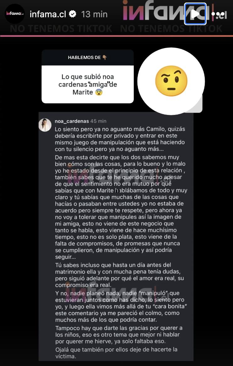 Amiga de Marité cuenta verdad oculta - Instagram