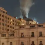 Incendio en el Ministerio de Hacienda, red X