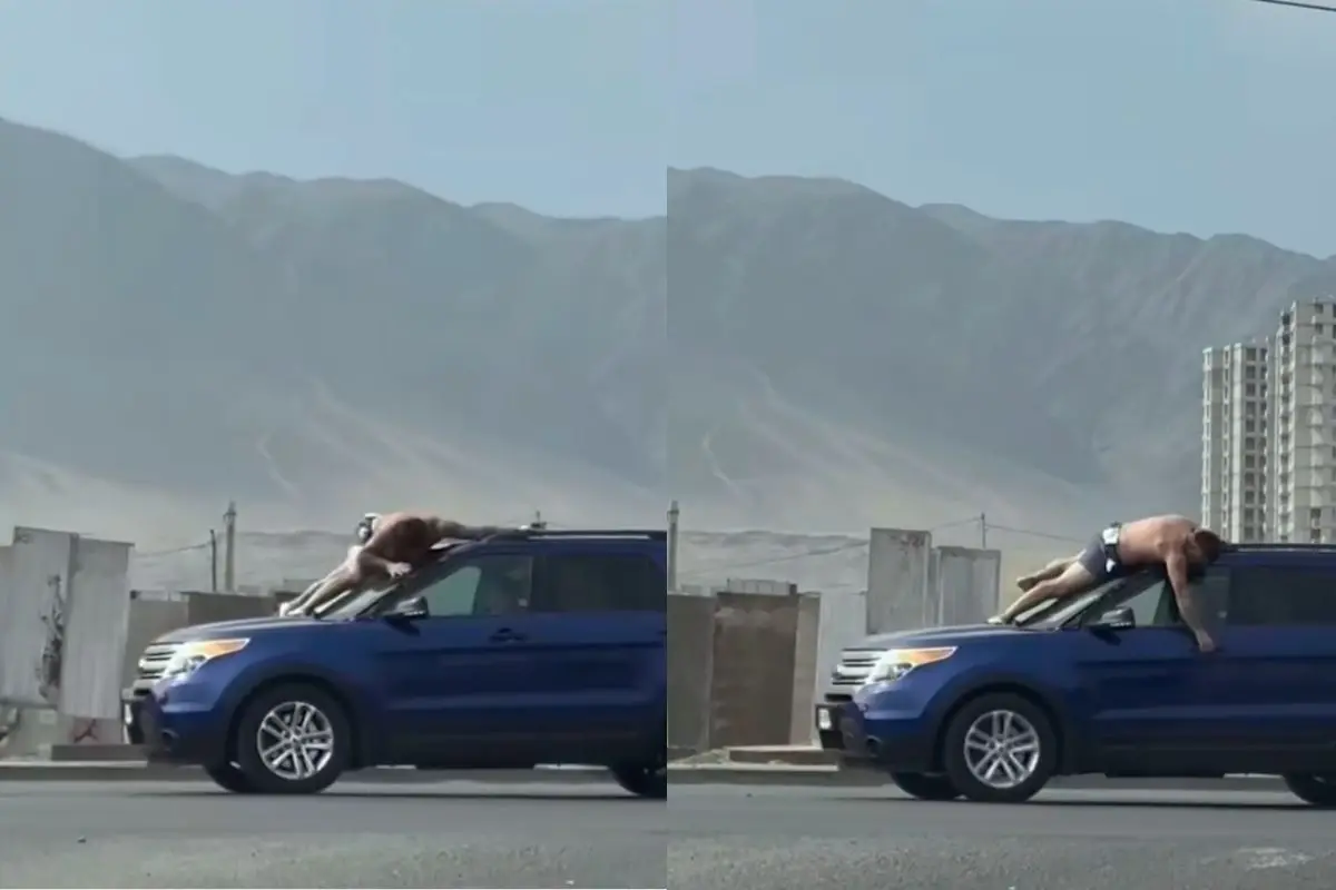 Hombre semidesnudo en Antofagasta, Captura de pantalla 