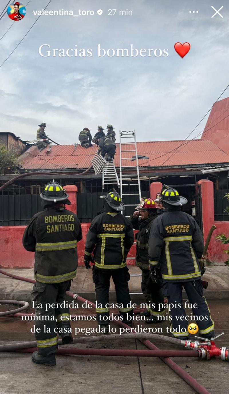 Incendio afectó a la casa de los padres de Valentina Toro - Valentina Toro | Instagram