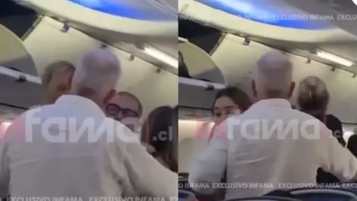 Raquel Argandoña en el avión, Captura de pantalla