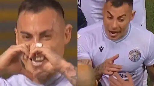 Eduardo Vargas no lo pasa bien, Captura