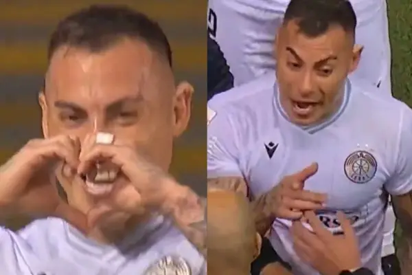 Eduardo Vargas no lo pasa bien ,Captura