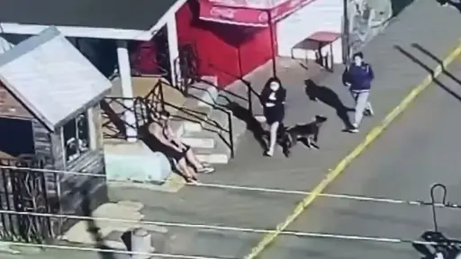 El momento exacto que la mujer huye con el bebé, Captura