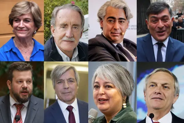 Los ocho postulantes al sillón de La Moneda ,red X