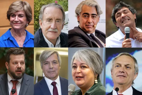 Los ocho postulantes a La Moneda ,red X