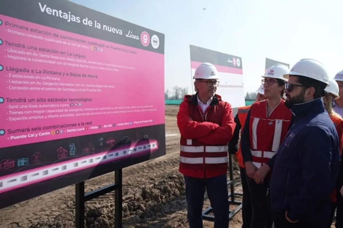 El Presidente Boric dio inicio a los trabajos de Metro, Cedida
