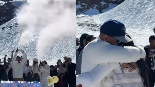 Ceremonia de revelación de sexo en Embalse El Yeso, Instagram