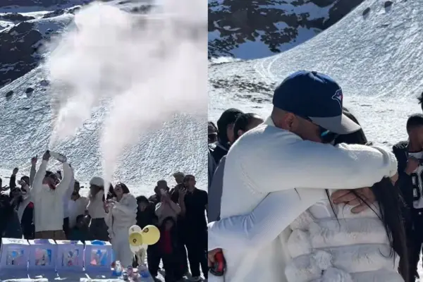 Ceremonia de revelación de sexo en Embalse El Yeso ,Instagram