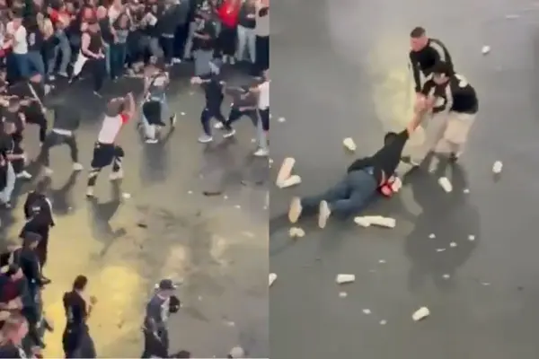 Batalla campal en Bogotá, Colombia ,Captura de pantalla