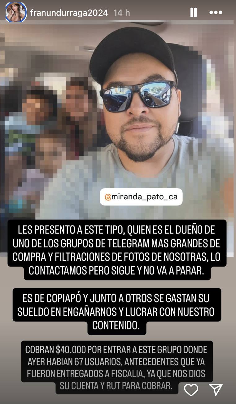 Este sería el sujeto que acusa Fran Undurraga - Instagram