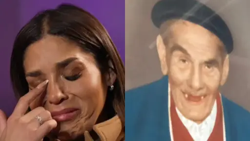 Katherine Orellana y su abuelo,   
