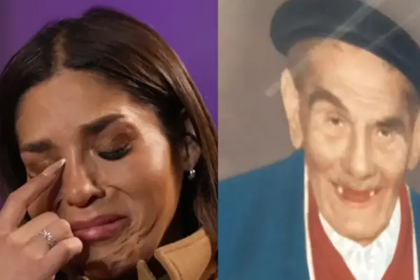 Katherine Orellana y su abuelo ,  
