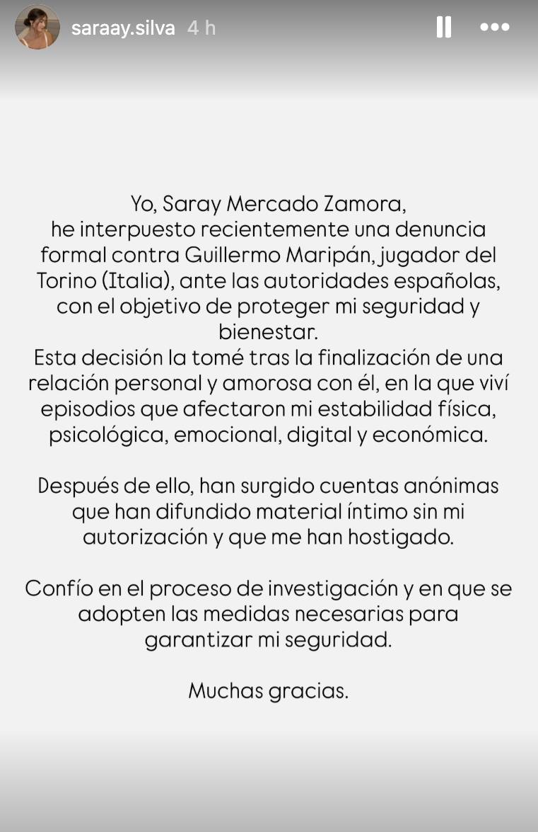 Esta es la nueva supuesta denuncia en contra de Guillermo Maripán - Instagram