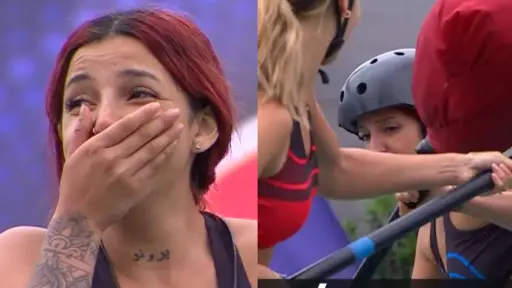 Televidentes condenan a Chilota por brutal empujón a Valentina en prueba de nominación en Mundos Opuestos, captura
