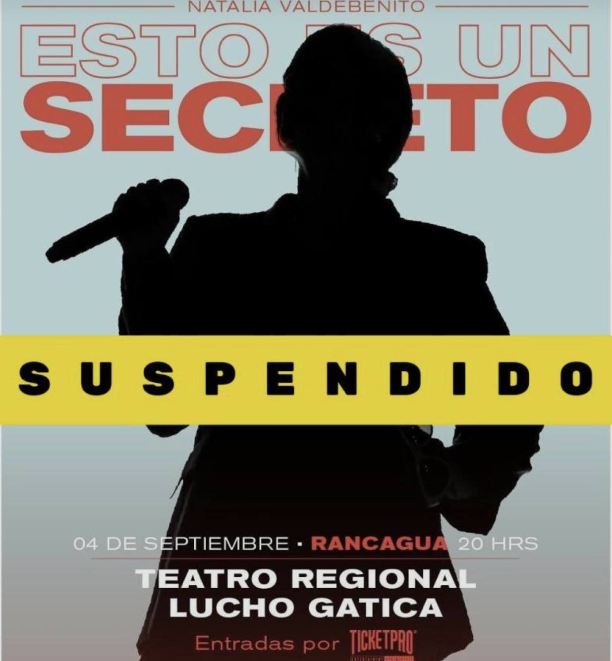 Natalia Valdebenito suspendió show en Rancagua - redes sociales