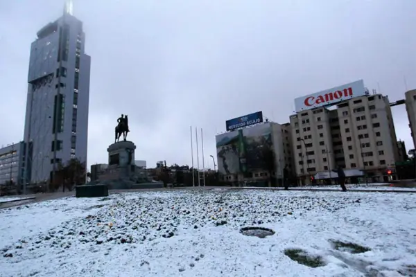 Así fue la última gran nevada en Santiago   ,Redes sociales | Referencial