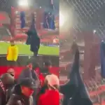 Hinchas de Independiente colgaron la roba robada a fanáticos de la U , Redes sociales | X