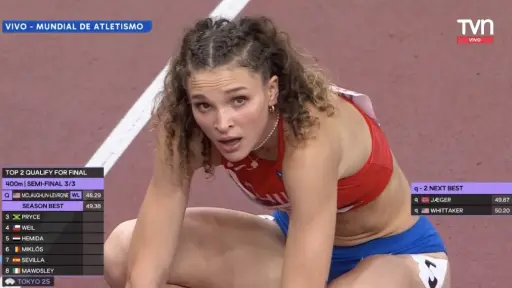 Martina Weil en los 400 metros, Captura de pantalla 