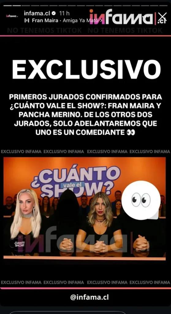 Fran Maira vuelve a Chilevisión - Infama