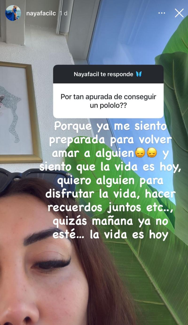 Naya Fácil y sus ganas de amar a alguien  - Naya Fácil | Instagram