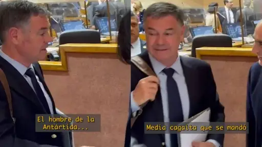 Manuel José Ossandón saludando a Ethan Guo, Captura de pantalla - The Clinic