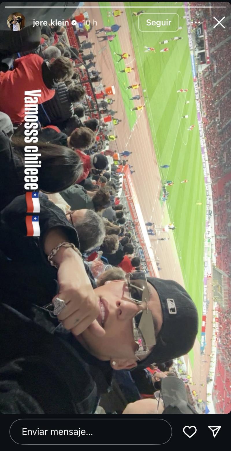 Jere Klein reapareció en el estadio  - Jere Klein | Instagram