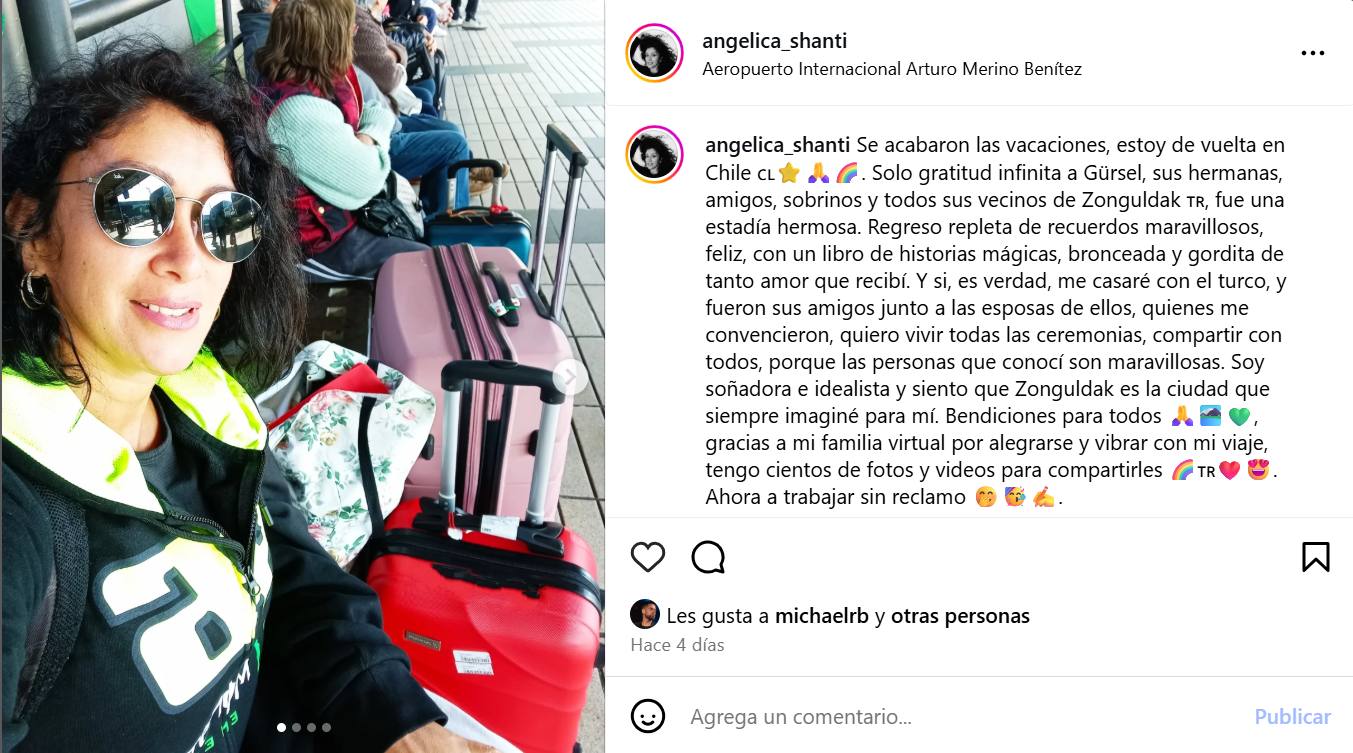 Publicación de Angélica Sepúlveda - Captura de pantalla