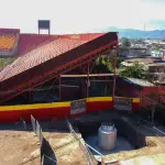 El estadio Santa Laura durante la jornada de este miércoles, red X