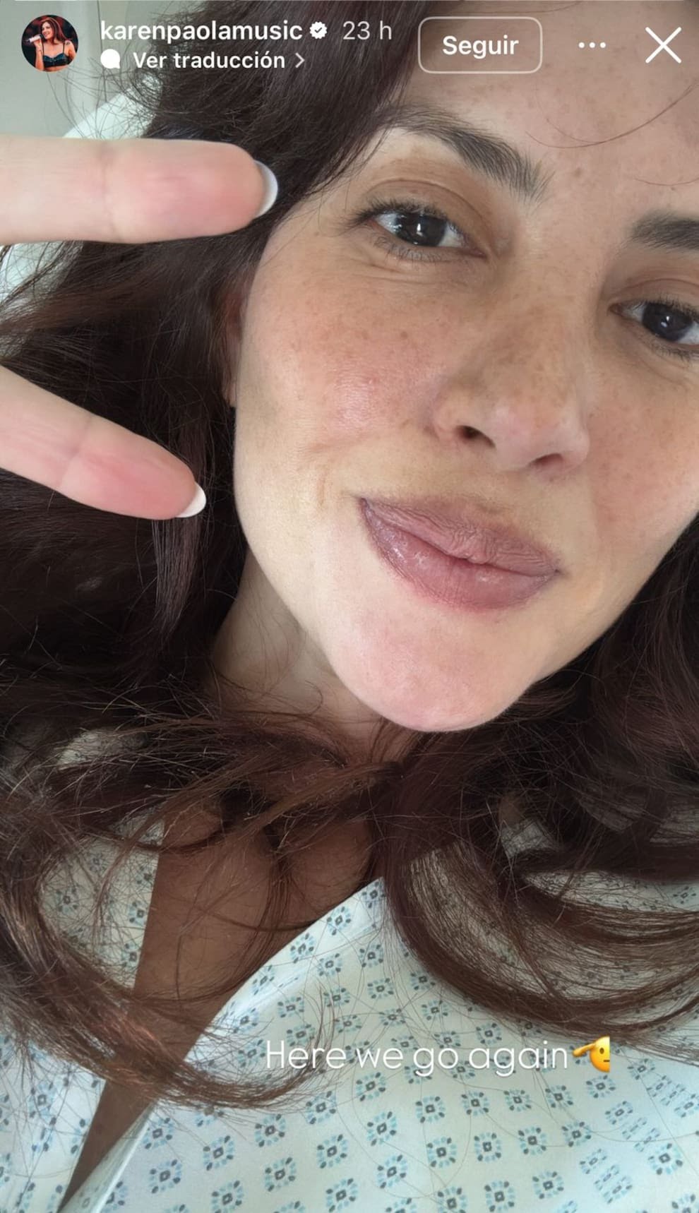 Historia de Instagram  - @karenpaolamusic