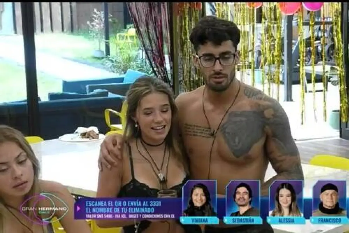 Alessia Traverso y Jorge Aldoney en Gran Hermano Chile, Captura de pantalla