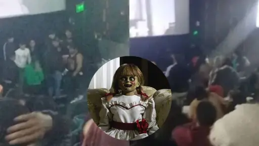 Pelea en estreno de El Conjuro 4 en Chile, Captura de redes sociales