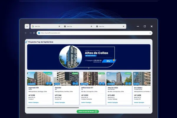 Reactivación inmobiliaria impulsa nuevas plataformas digitales en Chile ,Cedida