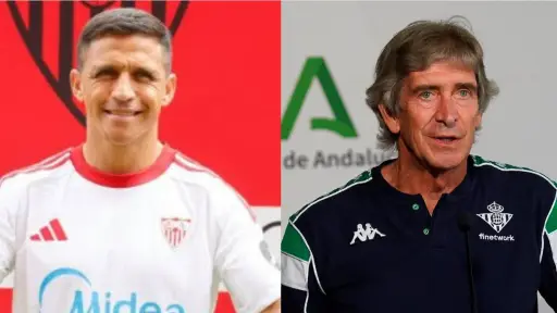 Alexis Sánchez y Manuel Pellegrini ,    
