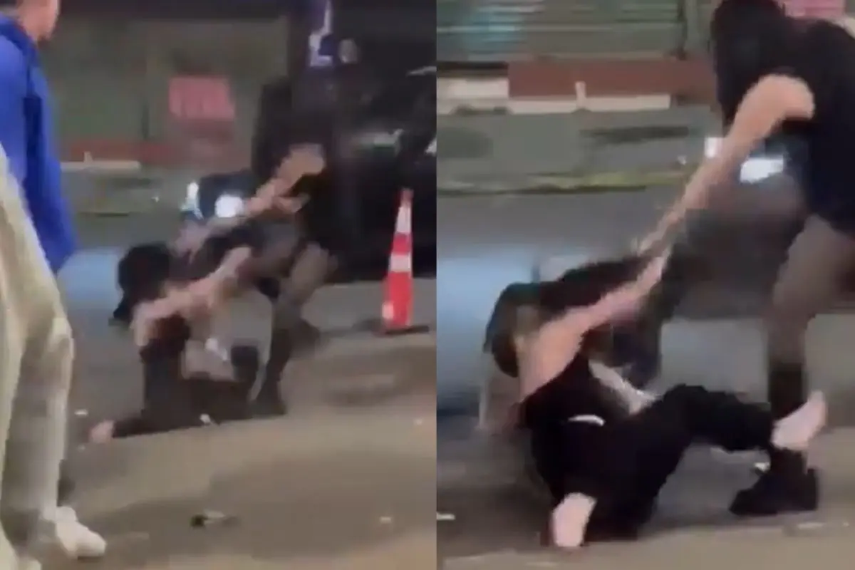 Violenta pelea entre dos mujeres, red X