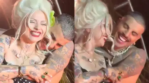 Mon Laferte junto a Rauw Alejandro , Captura de redes sociales