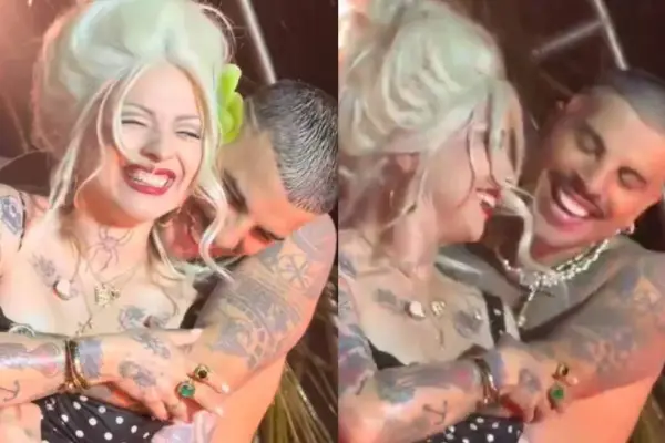 Mon Laferte junto a Rauw Alejandro  ,Captura de redes sociales