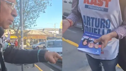 Jubilado las emprendió con joven que repartía panfletos, Captura