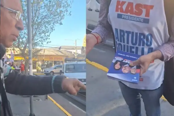 Jubilado las emprendió con joven que repartía panfletos ,Captura
