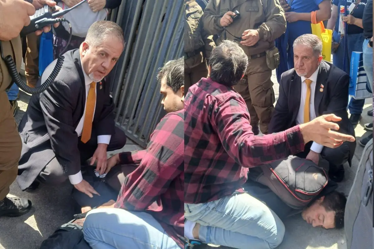 El diputado evitó que la gente linchara al delincuente, red X