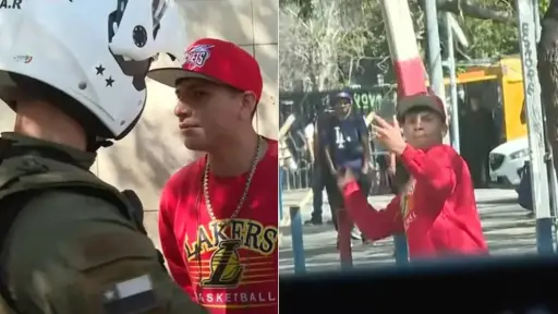 Equipo de CHV es atacado con piedras durante fiscalización policial en el barrio Franklin,    