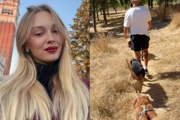 Alexis Sánchez junto a sus perros y su pareja ,Instagram