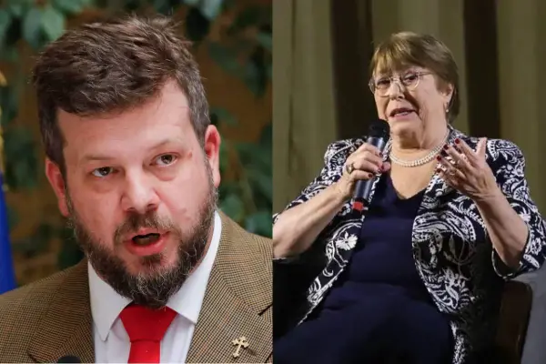 Johannes Kaiser y Michelle Bachelet ,Archivo