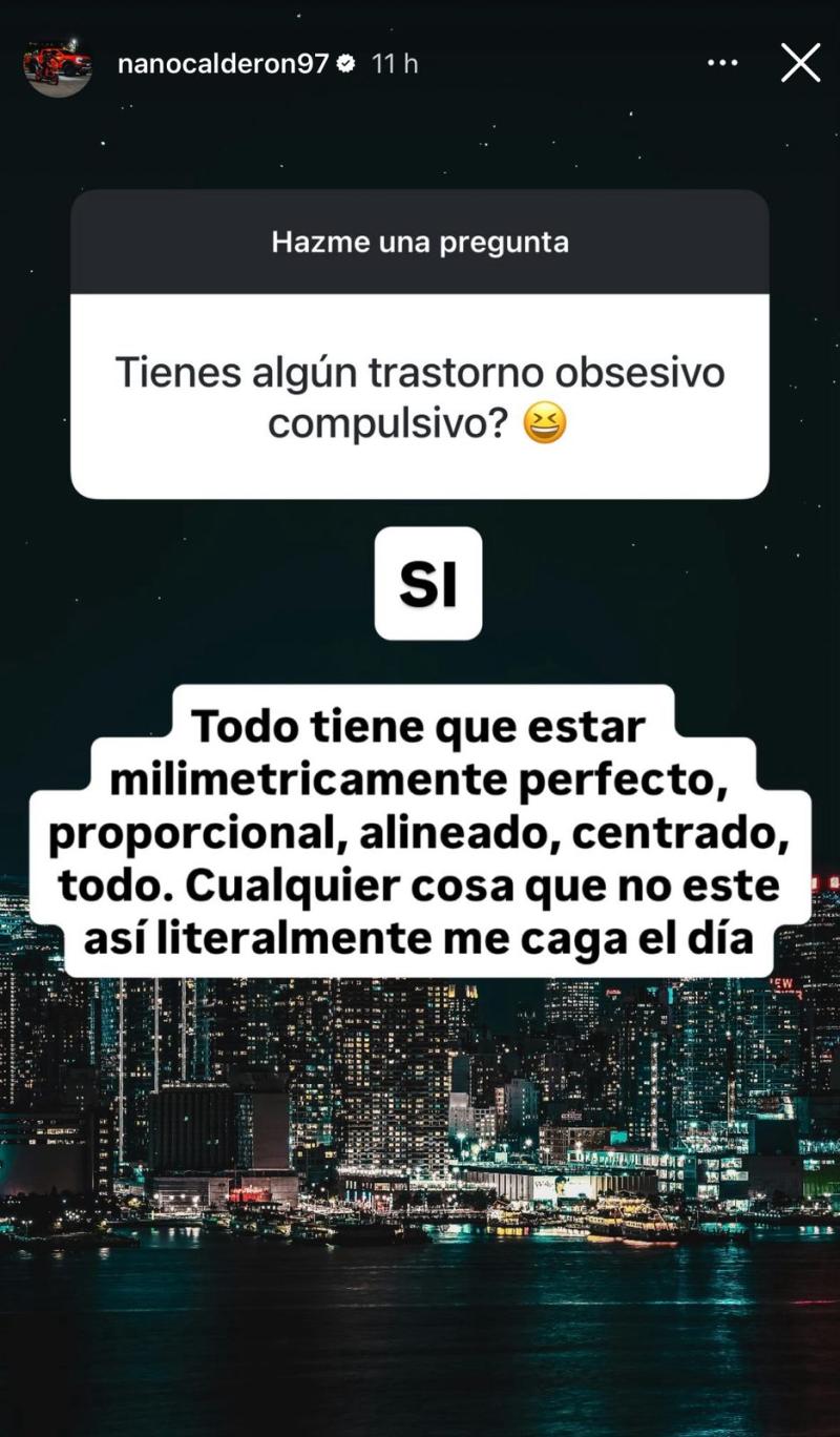 El trastorno que sufre Nano Calderón  - Nano Calderón | Instagram