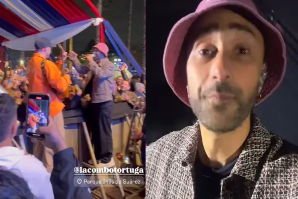 El vocalista de La Combo Tortuga dio la cara ,Instagram