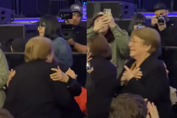 Michelle Bachelet en el concierto de Silvio Rodríguez ,Captura
